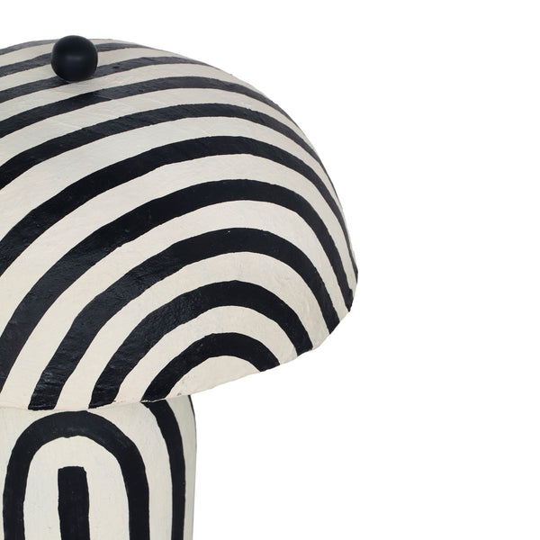 Maiori Black Striped Papier Mache Table Lamp Model: TOV-G18570