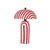Maiori Red Striped Papier Mache Table Lamp Model: TOV-G18571