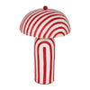 Maiori Red Striped Papier Mache Table Lamp Model: TOV-G18571