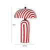 Maiori Red Striped Papier Mache Table Lamp Model: TOV-G18571