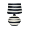 Positano Black Striped Papier Mache Table Lamp Model: TOV-G18572