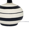 Positano Black Striped Papier Mache Table Lamp Model: TOV-G18572