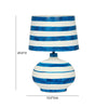 Positano Blue Striped Papier Mache Table Lamp Model: TOV-G18573