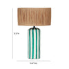 Ravello Green Striped Papier Mache Table Lamp Model: TOV-G18574