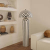 Maiori Black Striped Papier Mache Floor Lamp Model: TOV-G18580