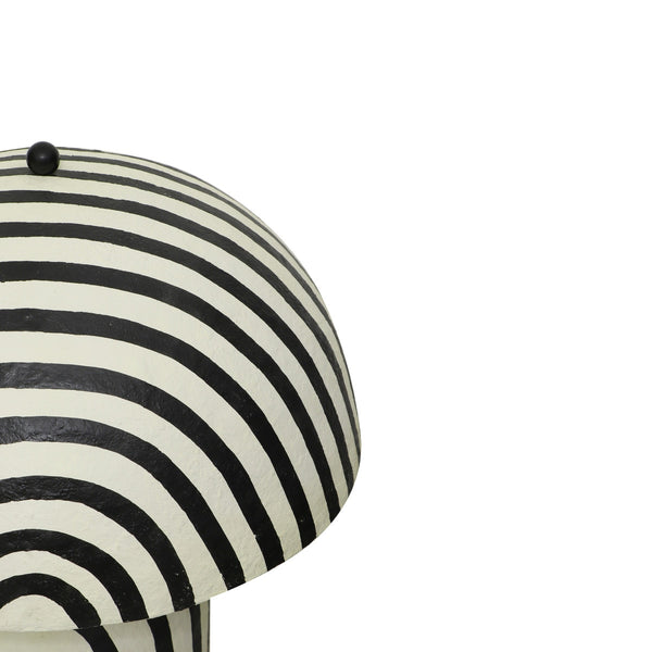 Maiori Black Striped Papier Mache Floor Lamp Model: TOV-G18580