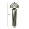 Maiori Black Striped Papier Mache Floor Lamp Model: TOV-G18580