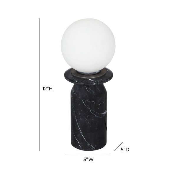 Globe Onyx Black Marble Lamp Model: TOV-G18583