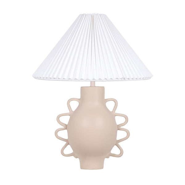 Hazza Cream Pleated Table Lamp Model: TOV-G18586
