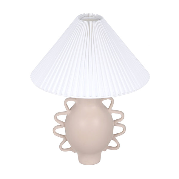 Hazza Cream Pleated Table Lamp Model: TOV-G18586