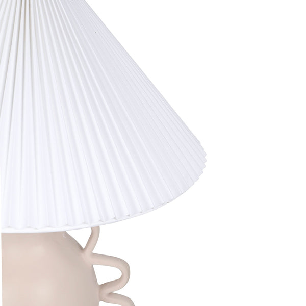 Hazza Cream Pleated Table Lamp Model: TOV-G18586