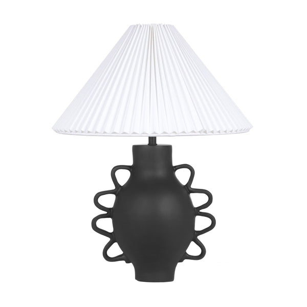 Hazza Black Pleated Table Lamp Model: TOV-G18587
