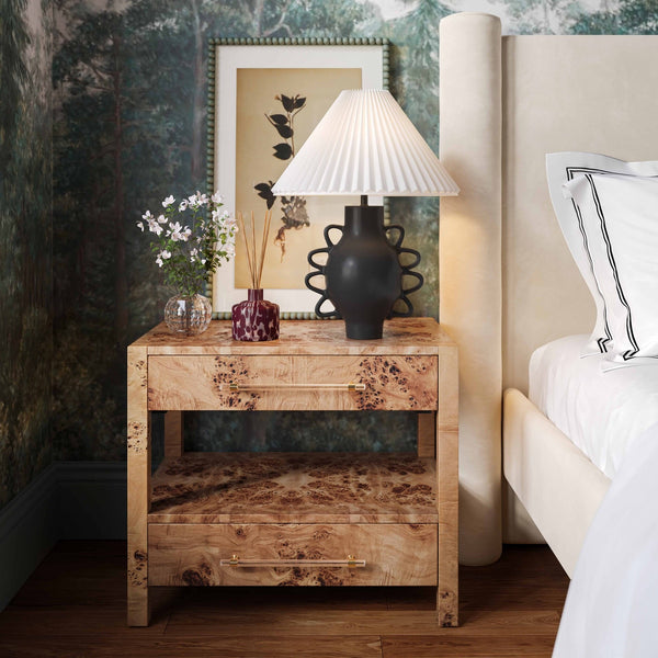 Hazza Black Pleated Table Lamp Model: TOV-G18587