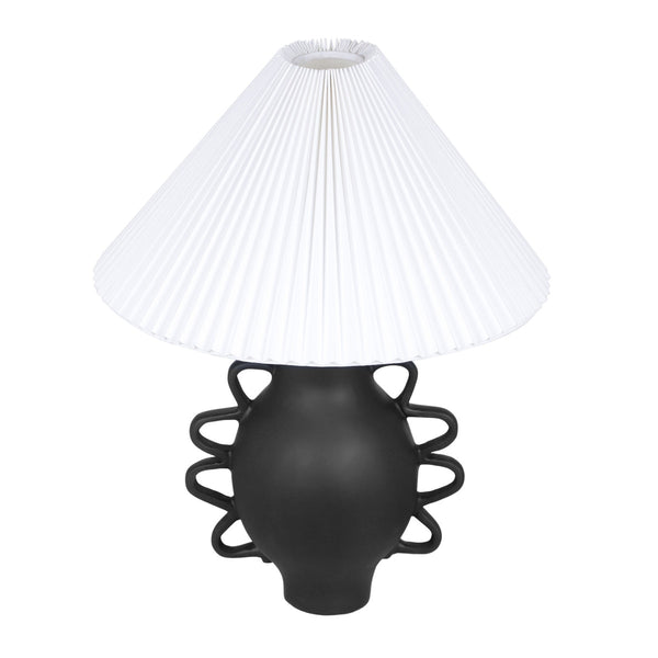Hazza Black Pleated Table Lamp Model: TOV-G18587