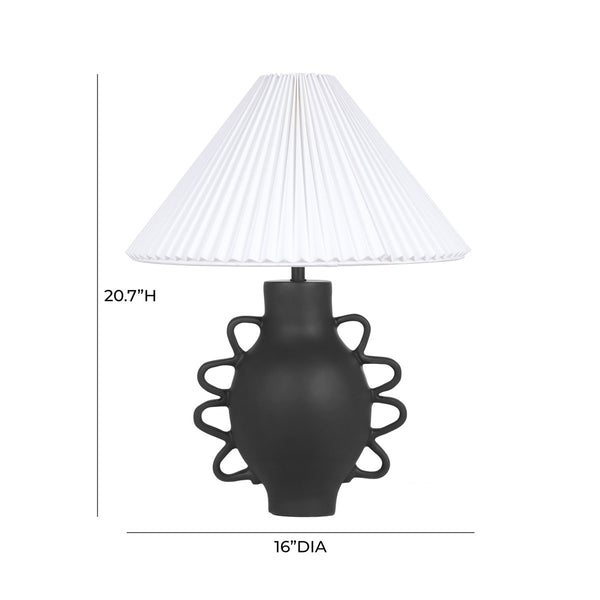 Hazza Black Pleated Table Lamp Model: TOV-G18587