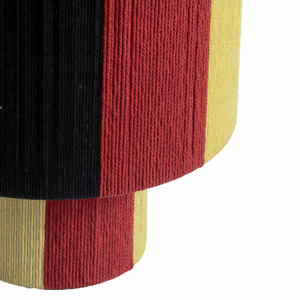 Guinevere Red and Yellow Striped Cotton Table Lamp Model: TOV-G18624