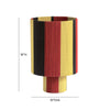 Guinevere Red and Yellow Striped Cotton Table Lamp Model: TOV-G18624