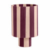 Guinevere Purple and Pink Striped Cotton Table Lamp Model: TOV-G18625
