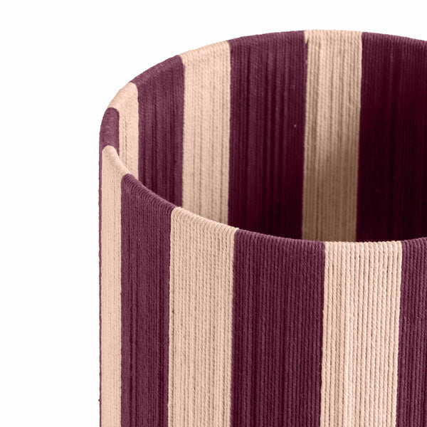 Guinevere Purple and Pink Striped Cotton Table Lamp Model: TOV-G18625