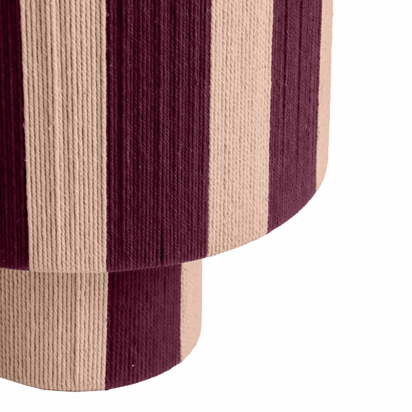 Guinevere Purple and Pink Striped Cotton Table Lamp Model: TOV-G18625