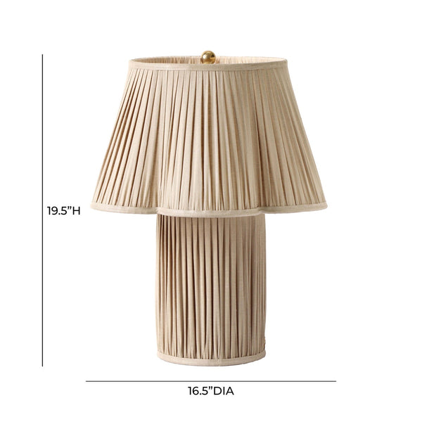 Corrine Beige Linen Table Lamp Model: TOV-G18627