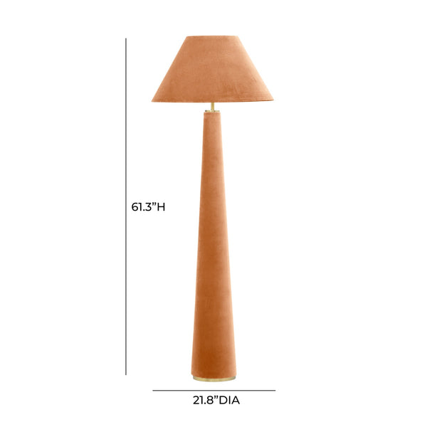 Graham Terracotta Velvet Floor Lamp Model: TOV-G18630