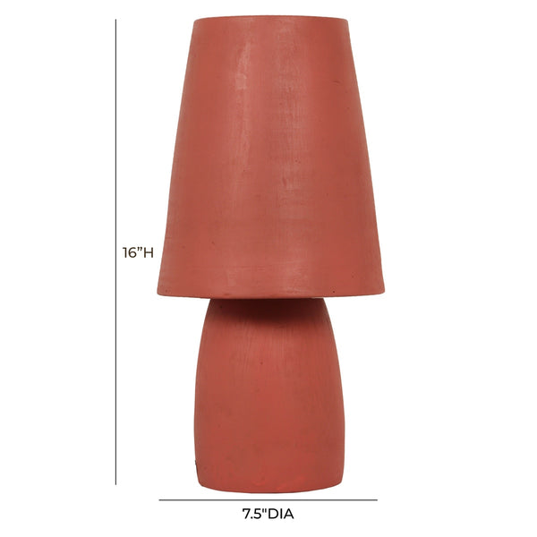 Porcini Red Terracotta Table Lamp Model: TOV-G18636