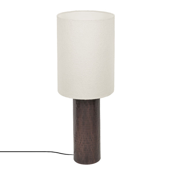 Grava Boucle & Hammered Bronze Metal Floor Lamp Model: TOV-G18638