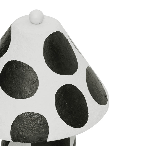 Lerici Black and White Papier Mache Table Lamp Model: TOV-G18684