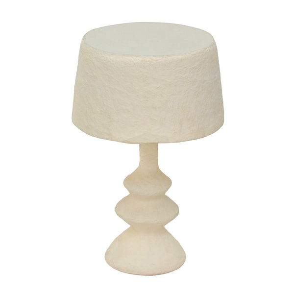 Cream Cotton Mache Table Lamp Model: TOV-G18756