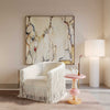 Cleopatra Cream Linen Floor Lamp Model: TOV-G54330