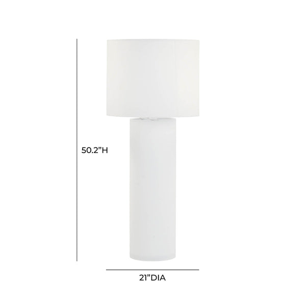 Cleopatra Cream Linen Floor Lamp Model: TOV-G54330