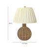 Pallora Cream & Natural Rattan Table Lamp Model: TOV-G54336