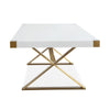 Adeline White Lacquer Dining Table Model: TOV-G5496