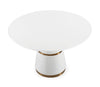 Rosa White Lacquer 47" Round Dining Table Model: TOV-GT5505