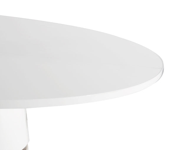 Rosa White Lacquer 47" Round Dining Table Model: TOV-GT5505
