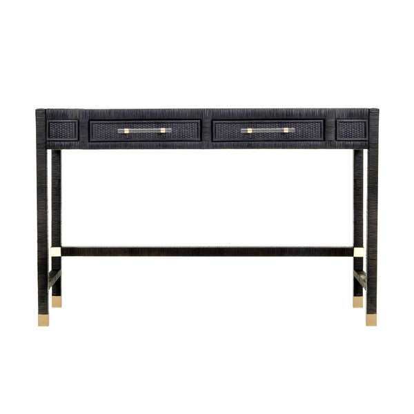 Amara Charcoal Rattan Desk Model: TOV-H21011