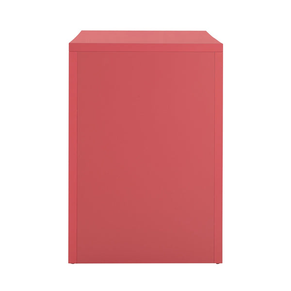 Suzie Coral Pink & Rattan Executive Desk Model: TOV-H44179