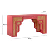 Suzie Coral Pink & Rattan Executive Desk Model: TOV-H44179