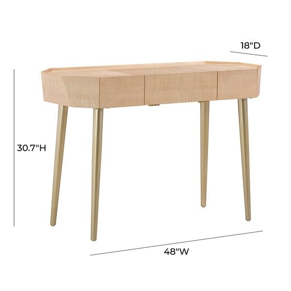Sadie Natural Maple Vanity Desk Model: TOV-H54267