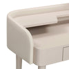 Penelope Taupe Vegan Leather Wrapped Vanity Desk Model: TOV-H54271