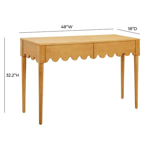 Oodle Natural Ash 2-Drawer Desk Model: TOV-H54324