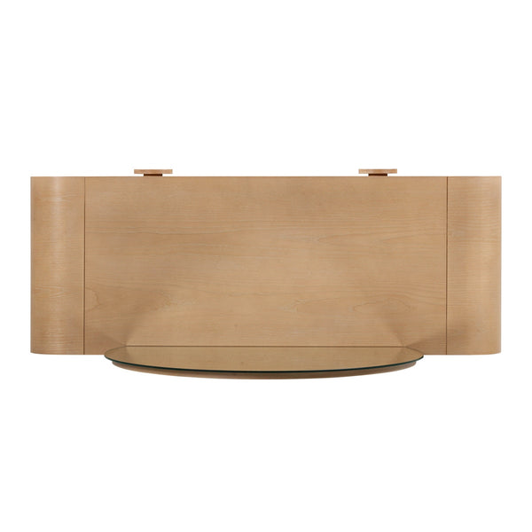 Moonrise Natural Ash 2-Drawer Vanity Desk with Mirror Model: TOV-H54326