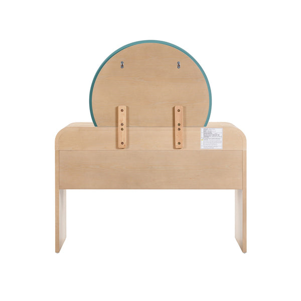 Moonrise Natural Ash 2-Drawer Vanity Desk with Mirror Model: TOV-H54326