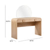 Moonrise Natural Ash 2-Drawer Vanity Desk with Mirror Model: TOV-H54326
