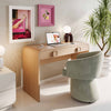 Moonrise Natural Ash 2-Drawer Vanity Desk with Mirror Model: TOV-H54326