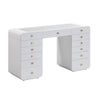 Hollywood White Desk with Vanity Mirror Model: TOV-H54352