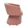 Kristen Pink Upcycled Chenille Rolling Desk Chair Model: TOV-H68927