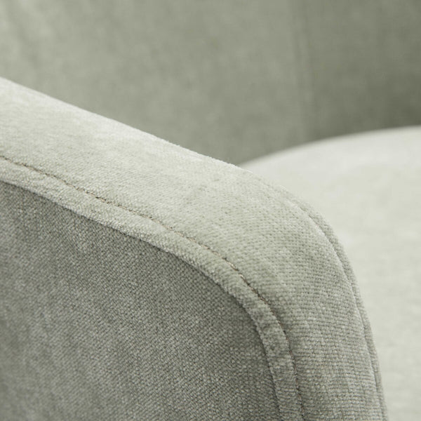 Kristen Light Green Upcycled Chenille Rolling Desk Chair Model: TOV-H68928