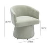 Kristen Light Green Upcycled Chenille Rolling Desk Chair Model: TOV-H68928